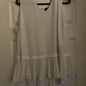 The Limited white peplum Flowy Blouse